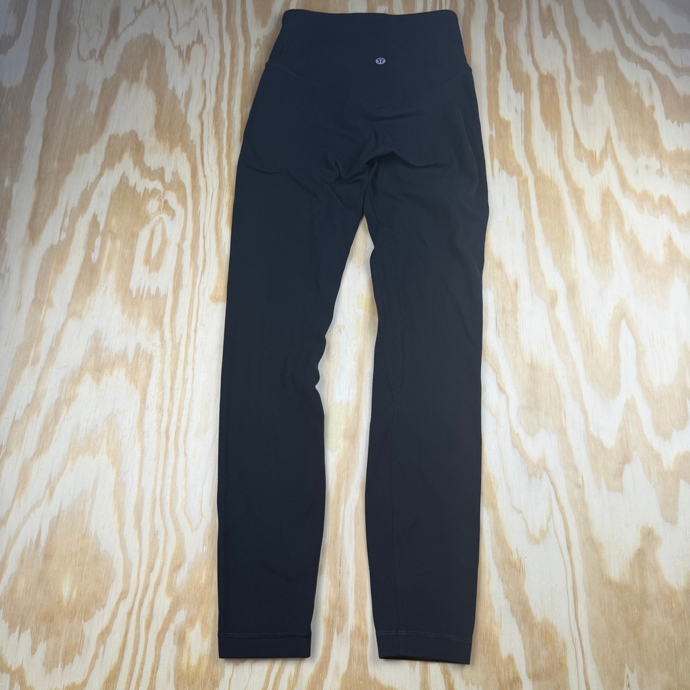 Lululemon Keep The Fleece Tights 27" Winter Run Black Pockets Fleece Lined 4